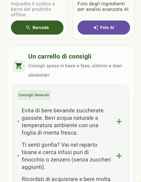 Consiglio personalizzato nel carrello dei consigli