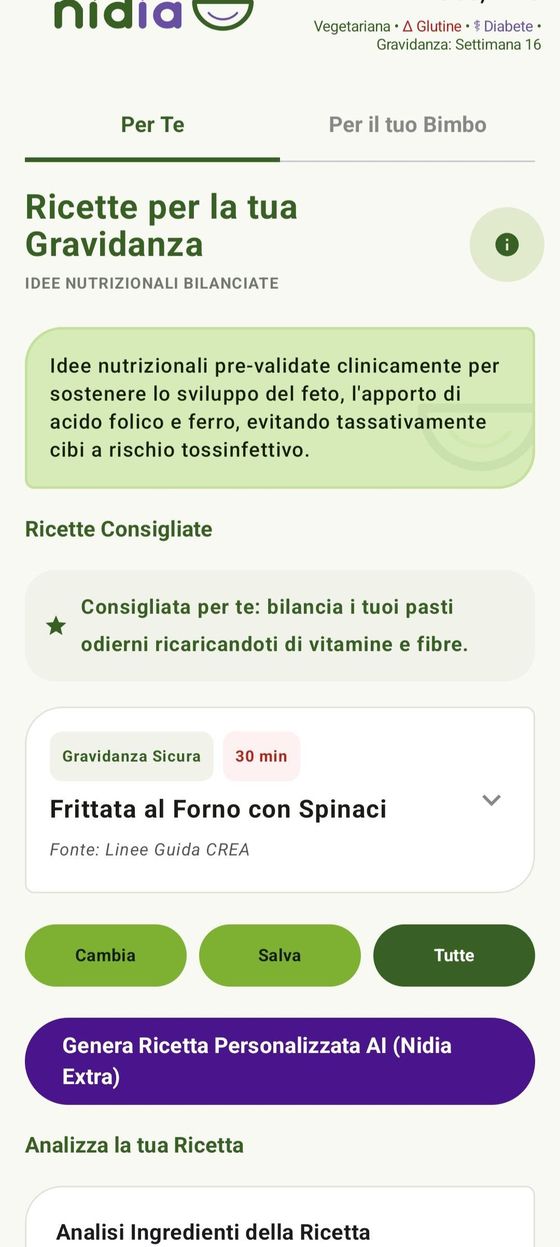 Ricette Nidia con generazione AI
