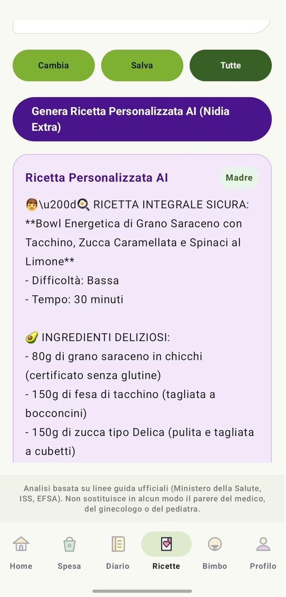 Ricetta personalizzata generata con AI